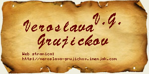Veroslava Grujičkov vizit kartica